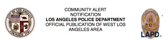 LAPD:  “Knock Knock” Burglary Series Alert