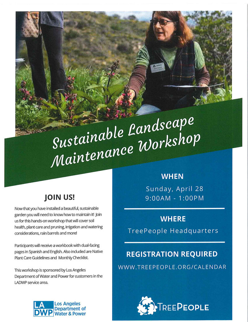 Sustainable Landscape Maintenance Workshop – April 28