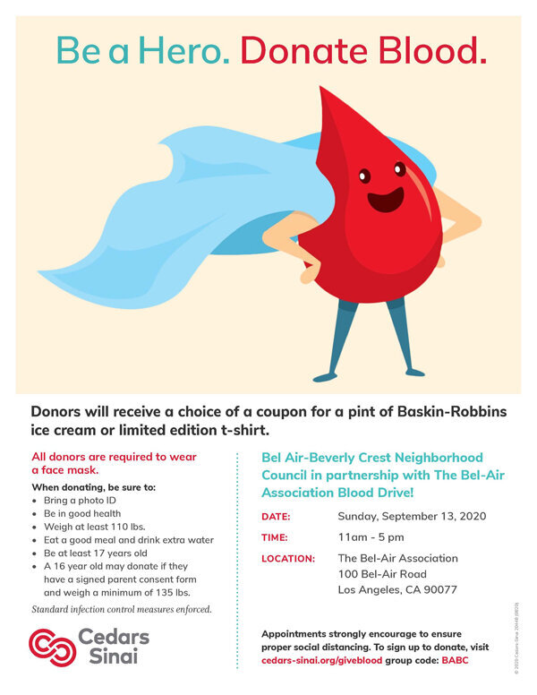 Blood Drive at Bel-Air Association on September 13, 2020